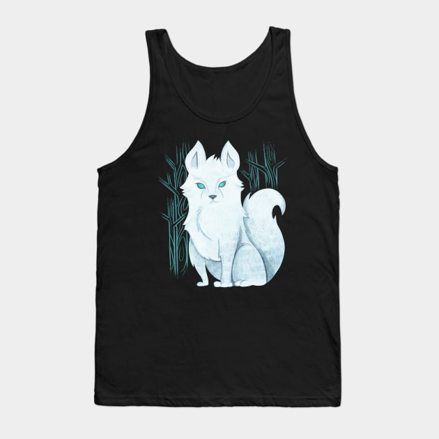 White wolf Tank Top by Blanquiurris